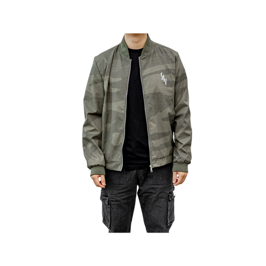 Stealth Olive Green Camo Bomber